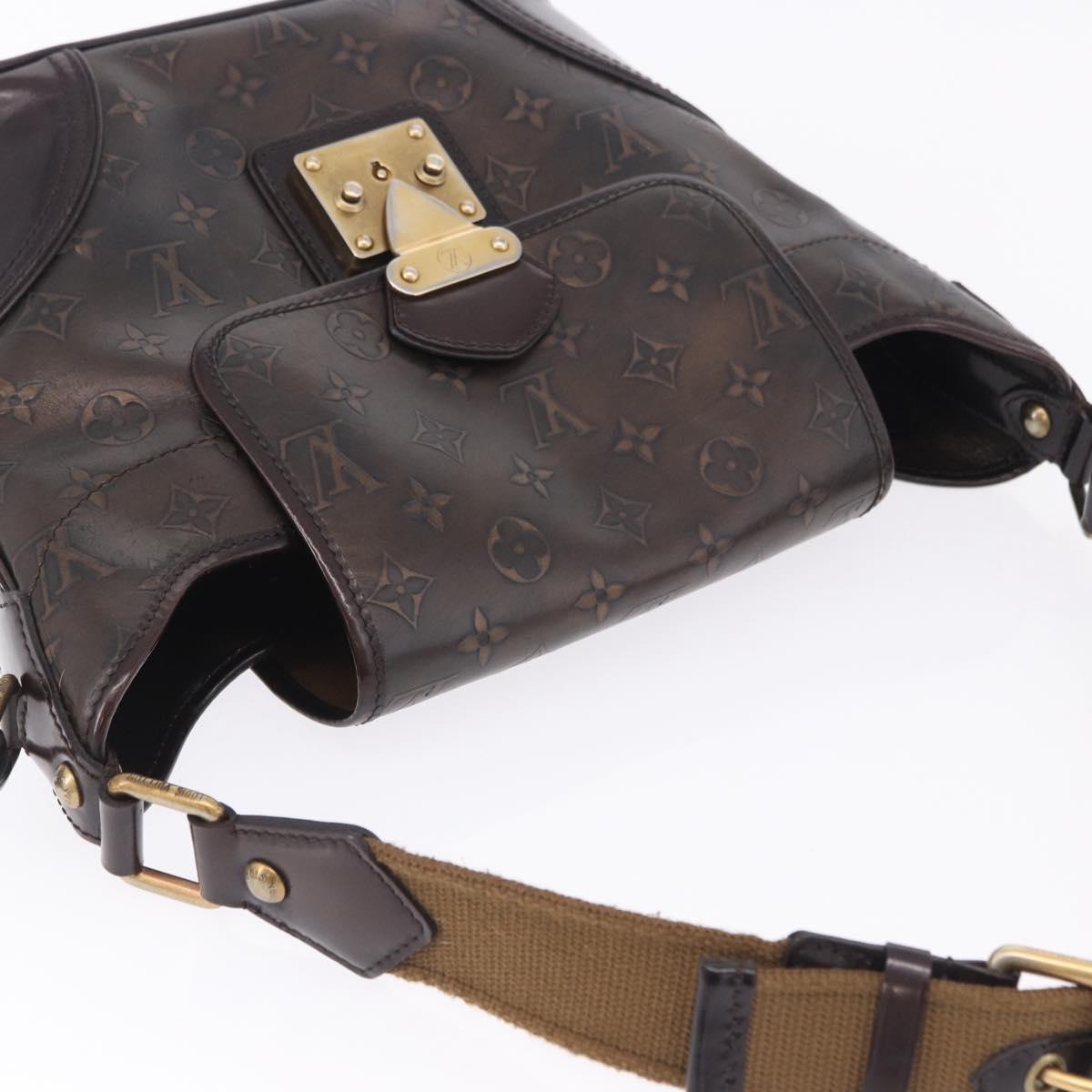 LOUIS VUITTON Monogram Bronze Serjan PM Shoulder Bag Bronze M95463 Auth ka6195V