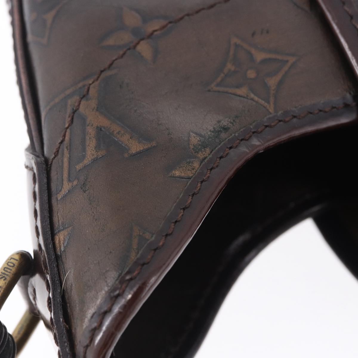 LOUIS VUITTON Monogram Bronze Serjan PM Shoulder Bag Bronze M95463 Auth ka6195V