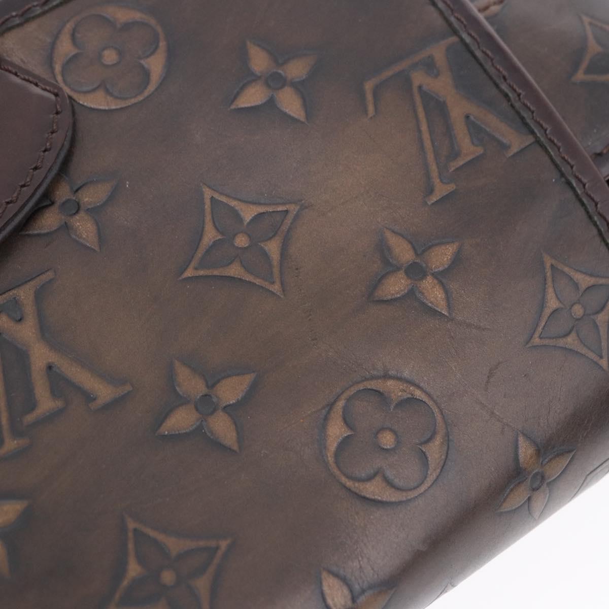 LOUIS VUITTON Monogram Bronze Serjan PM Shoulder Bag Bronze M95463 Auth ka6195V