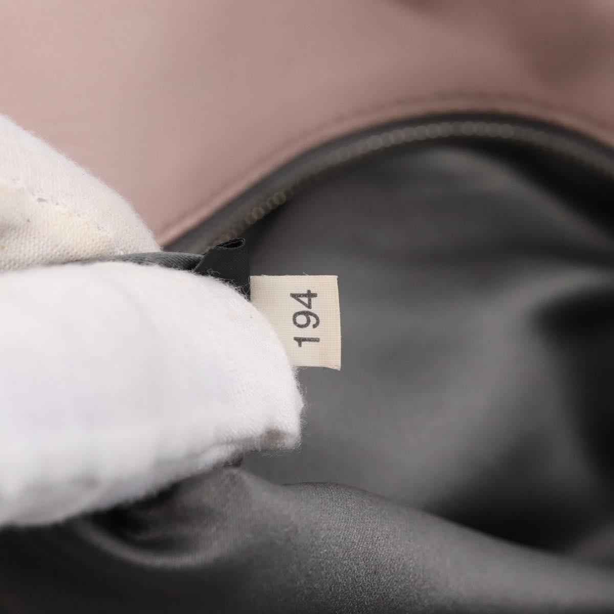 Miu Miu Matelasse Shoulder Bag Leather Pink Silver Auth ka6197V