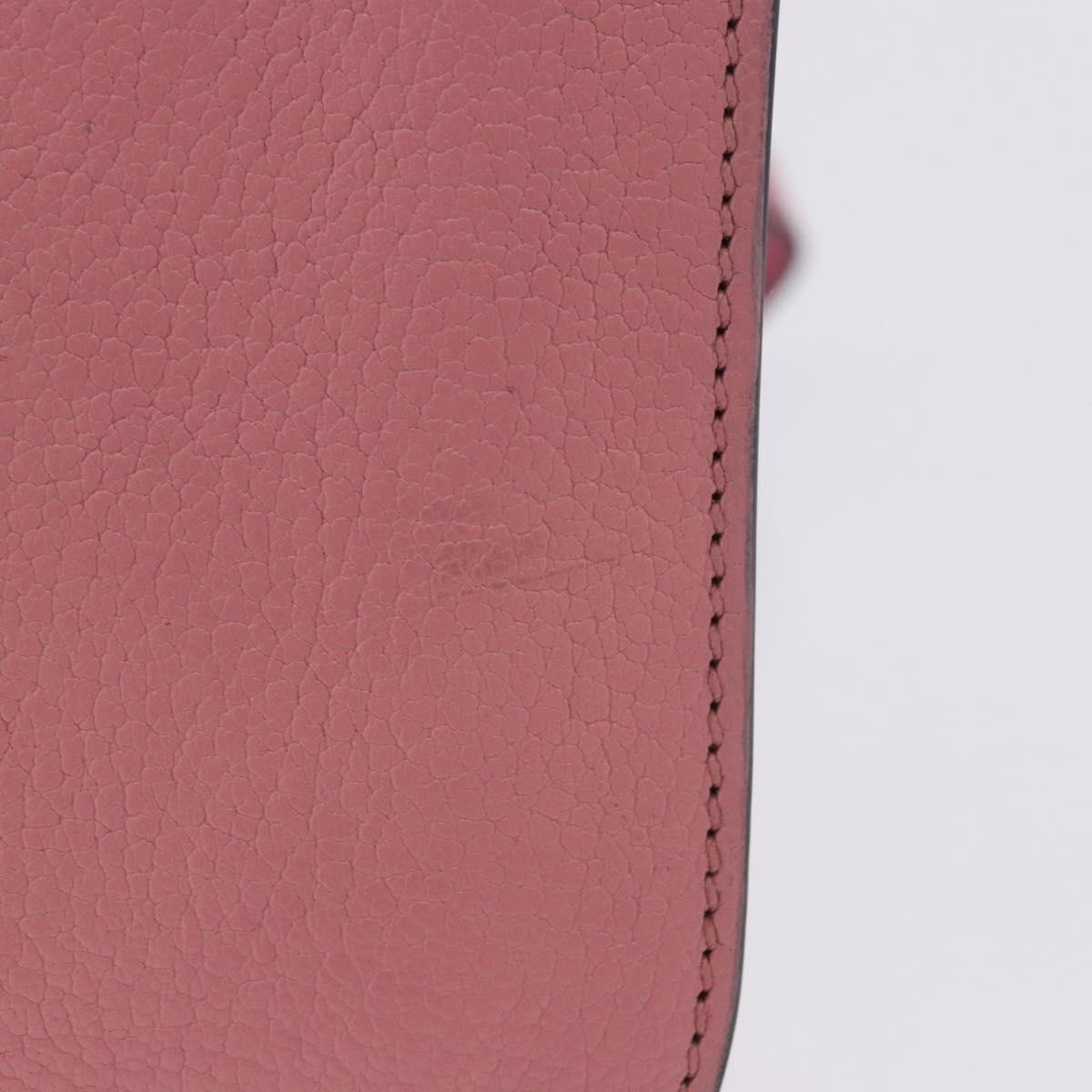 Miu Miu Madras Chain Shoulder Bag Leather Pink Gold Tone Auth ka6212