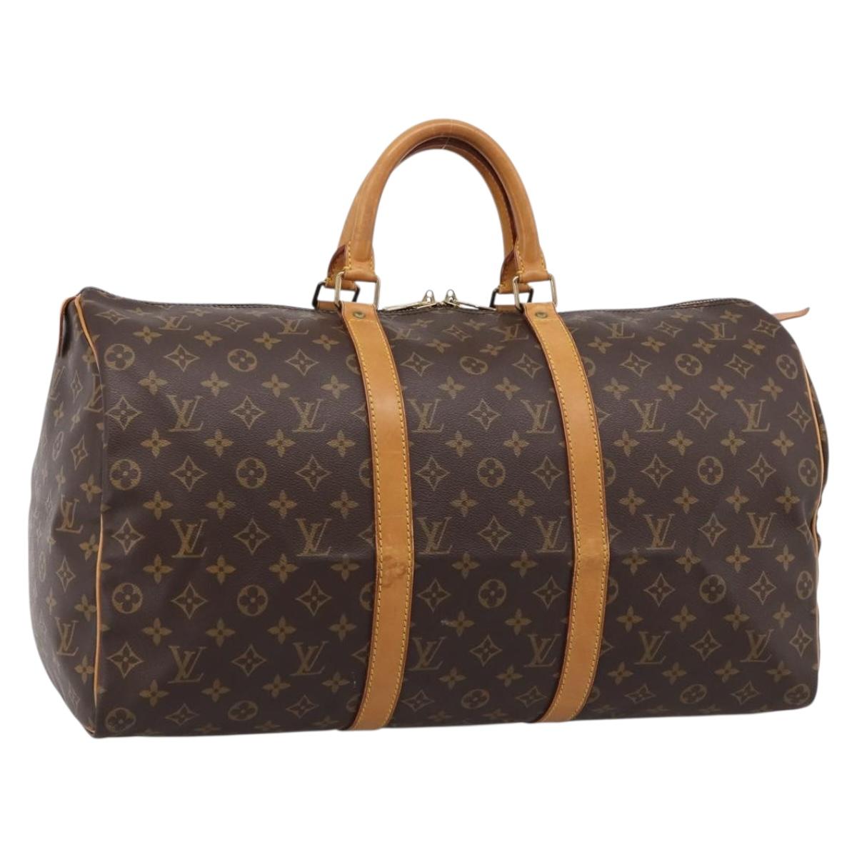 LOUIS VUITTON Monogram Keepall 50 Boston Bag M41426 LV Auth ka6217