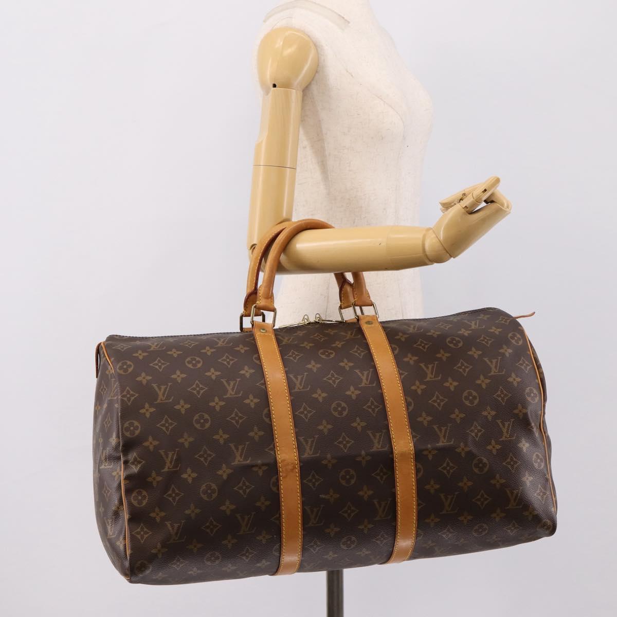 LOUIS VUITTON Monogram Keepall 50 Boston Bag M41426 LV Auth ka6217