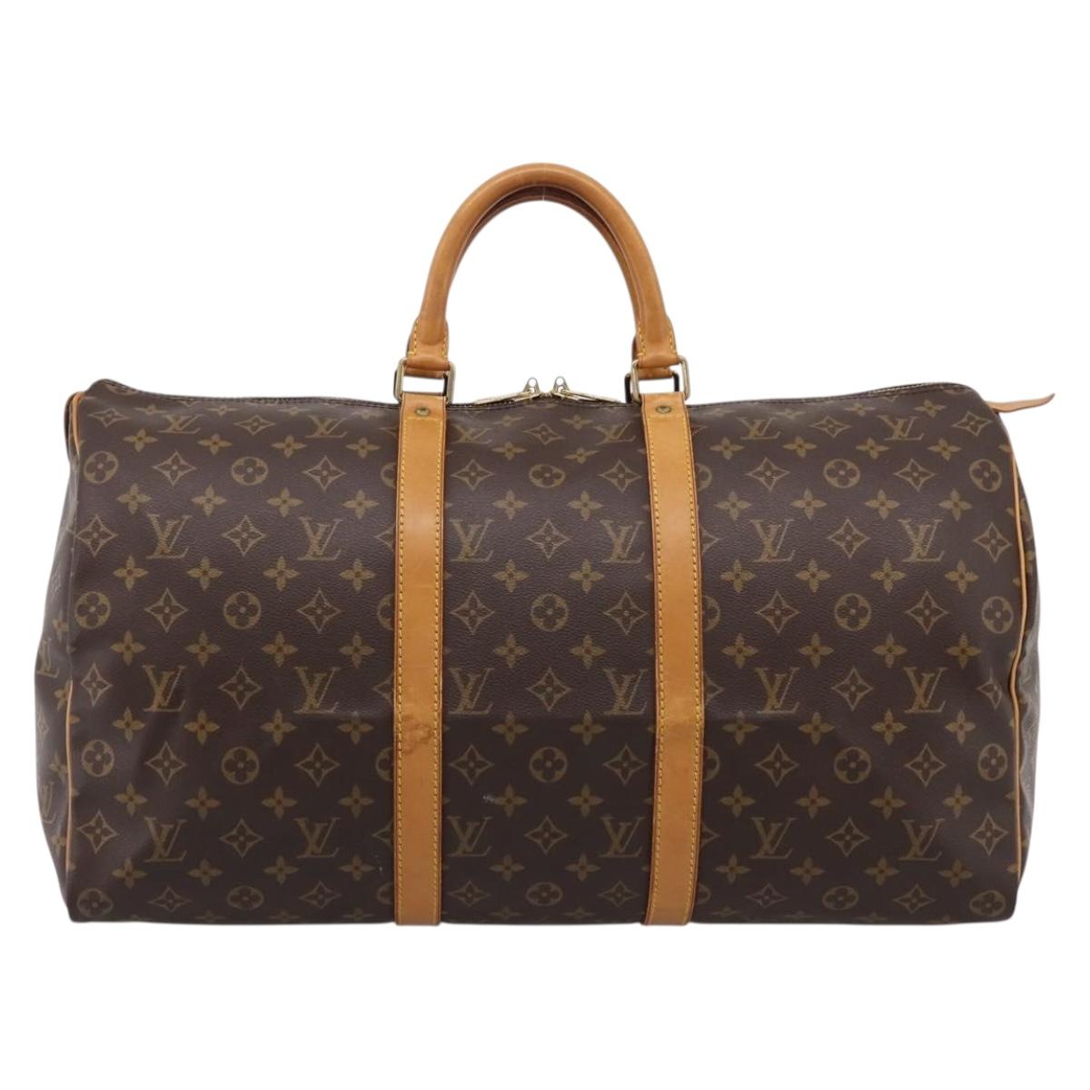 LOUIS VUITTON Monogram Keepall 50 Boston Bag M41426 LV Auth ka6217