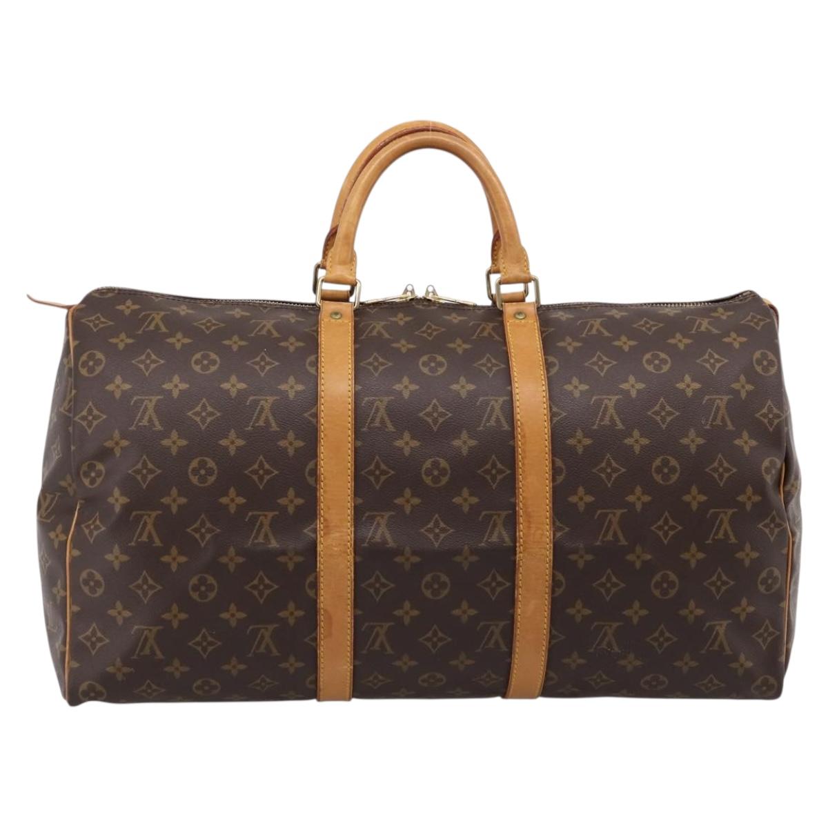 LOUIS VUITTON Monogram Keepall 50 Boston Bag M41426 LV Auth ka6217