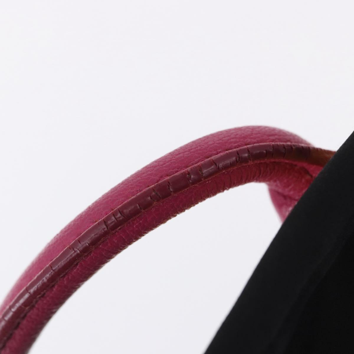 Miu Miu Tote Bag Satin Black Silver Auth ka6218V