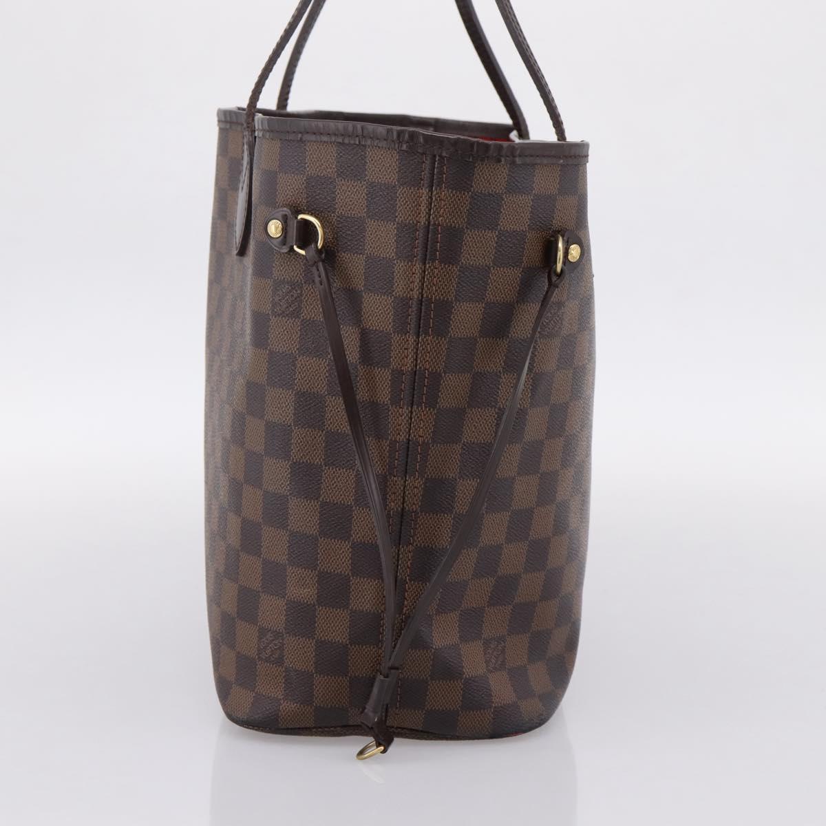 LOUIS VUITTON Damier Ebene Neverfull MM Tote Bag N51105 LV Auth ka6219