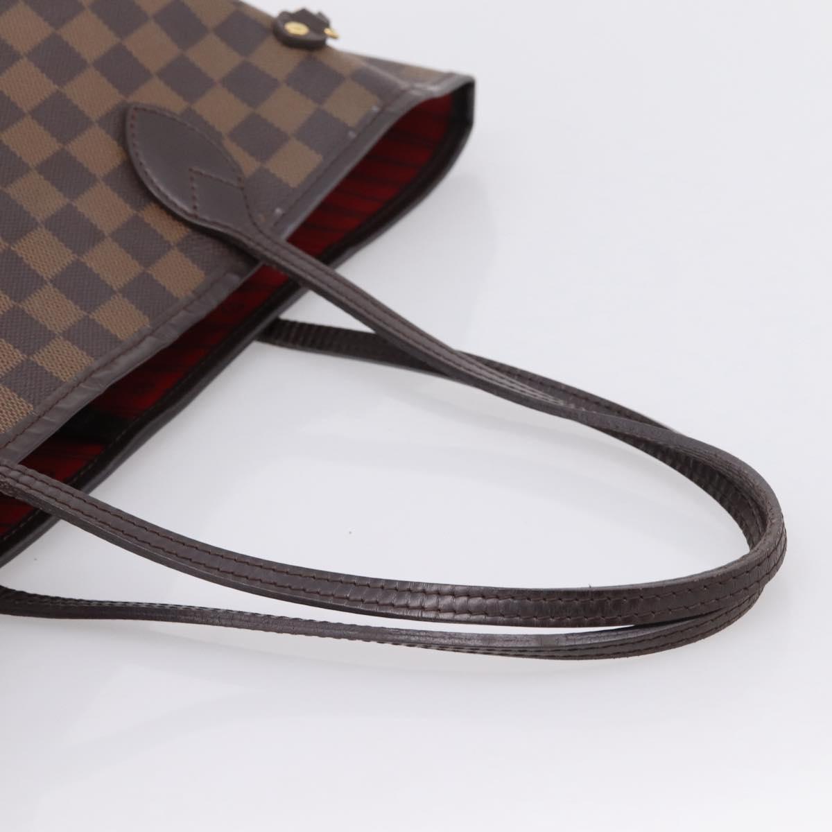 LOUIS VUITTON Damier Ebene Neverfull MM Tote Bag N51105 LV Auth ka6219