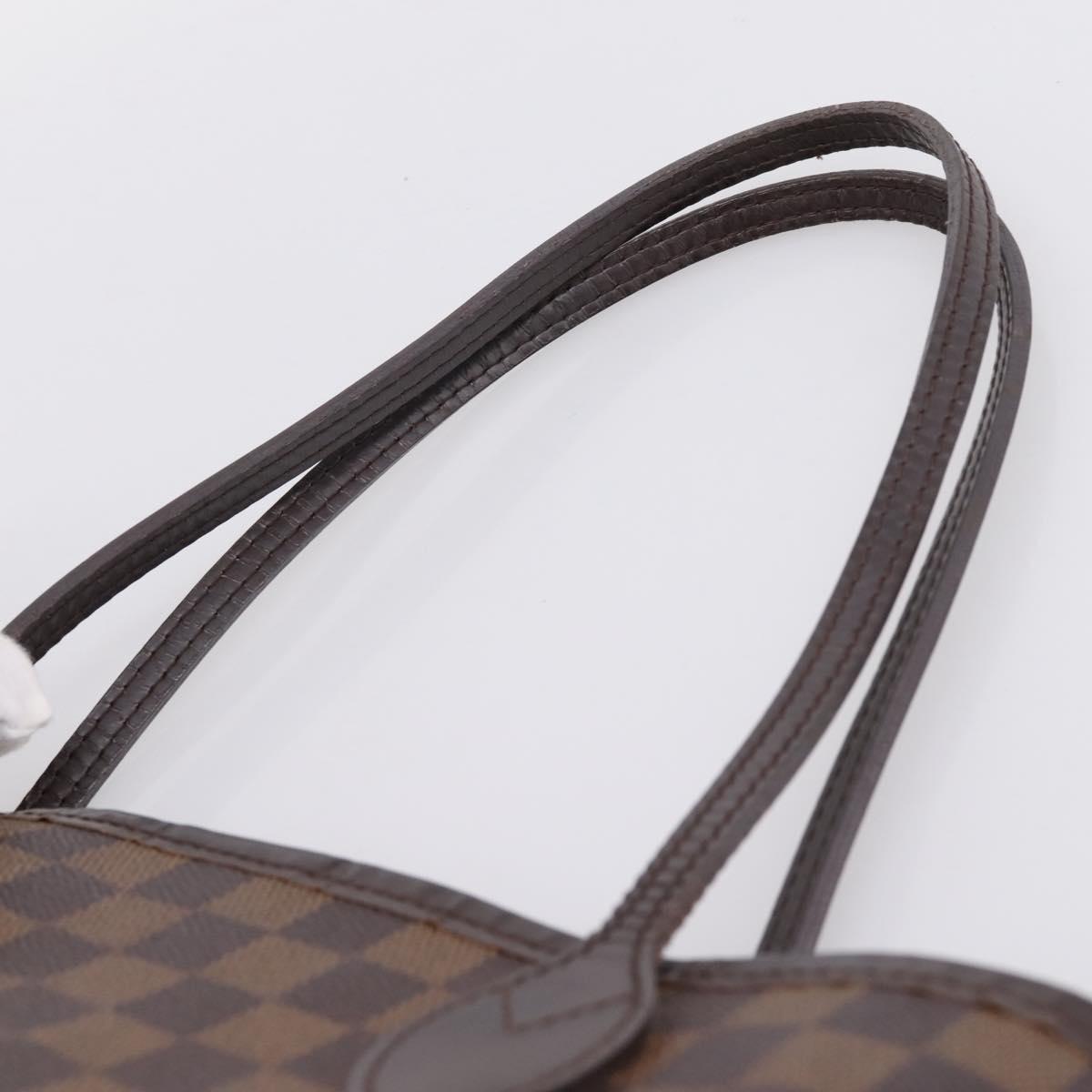 LOUIS VUITTON Damier Ebene Neverfull MM Tote Bag N51105 LV Auth ka6219