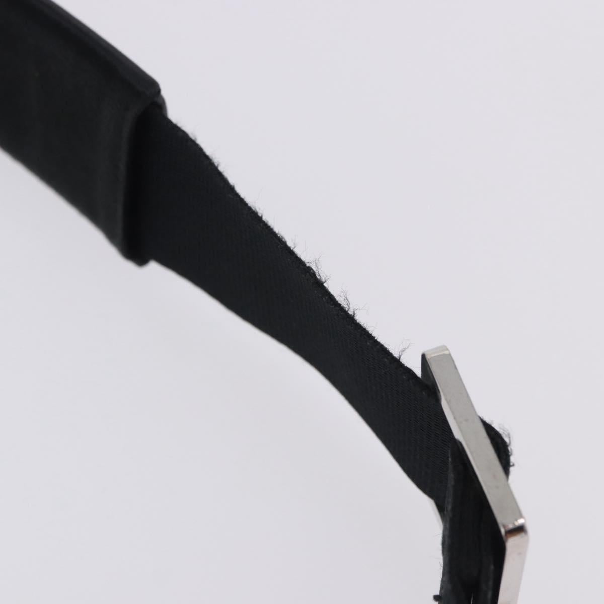 LOEWE Shoulder Bag Leather Black Silver Auth ka6220
