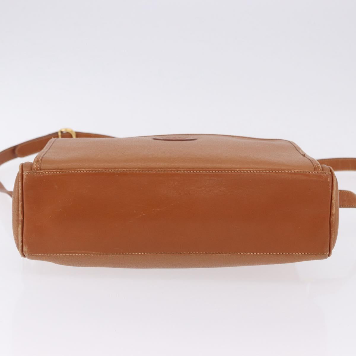 GUCCI Shoulder Bag Leather Beige Gold Tone 001 22 1053 Auth ka6226