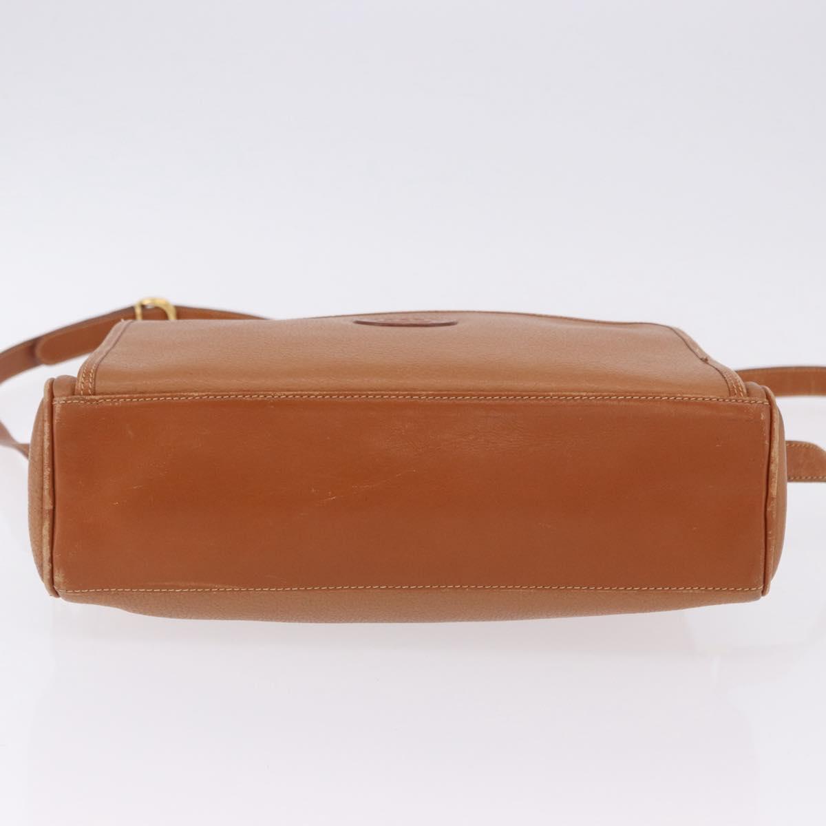 GUCCI Shoulder Bag Leather Beige Gold Tone 001 22 1053 Auth ka6226