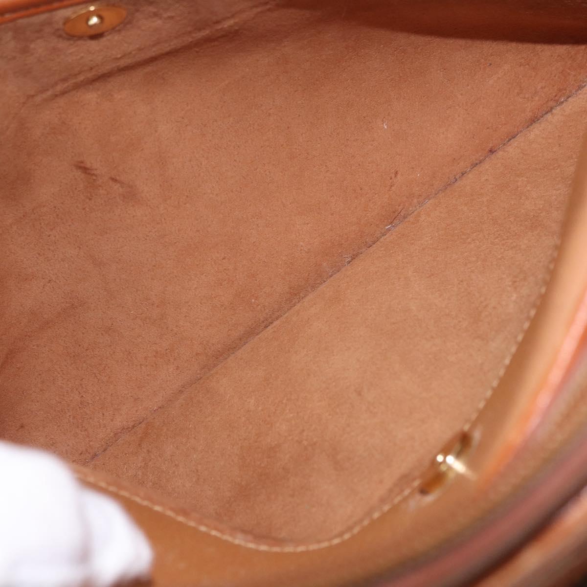 GUCCI Shoulder Bag Leather Beige Gold Tone 001 22 1053 Auth ka6226