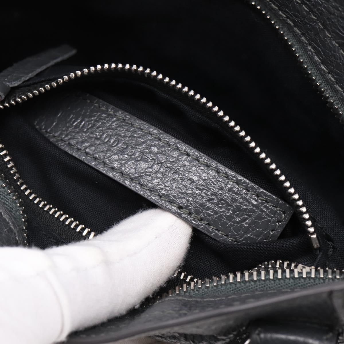 BALENCIAGA Classic Mini City Hand Bag Leather Gray Silver 300295 Auth ka6230SAM