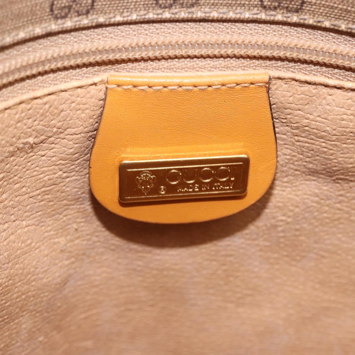 GUCCI Micro GG Shoulder Bag PVC Leather Beige Gold Tone 001 116 0925 Auth ka6232