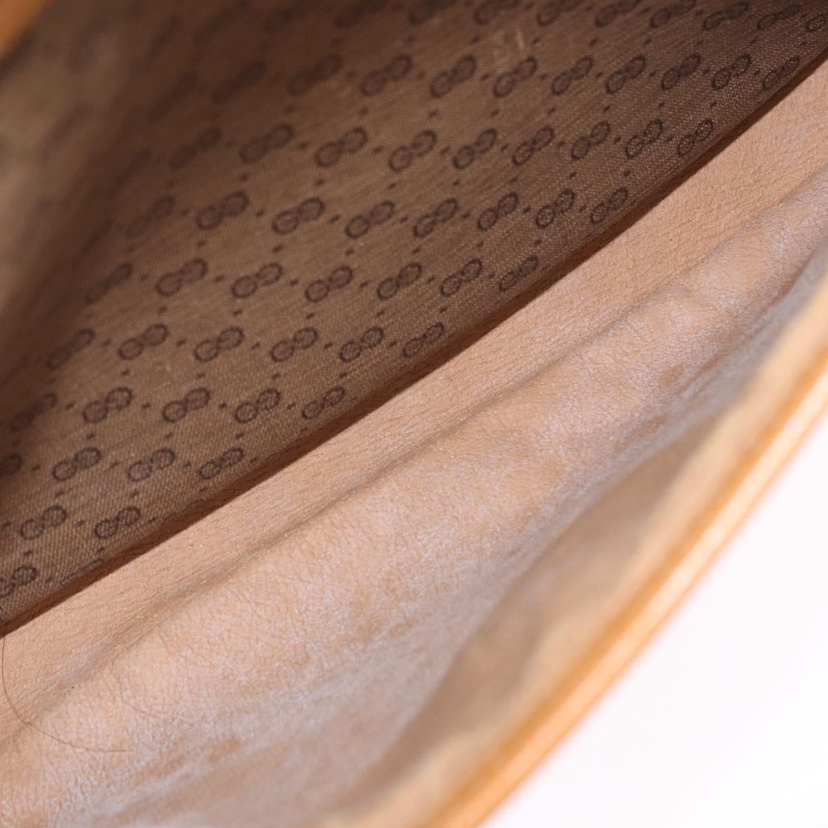 GUCCI Micro GG Shoulder Bag PVC Leather Beige Gold Tone 001 116 0925 Auth ka6232