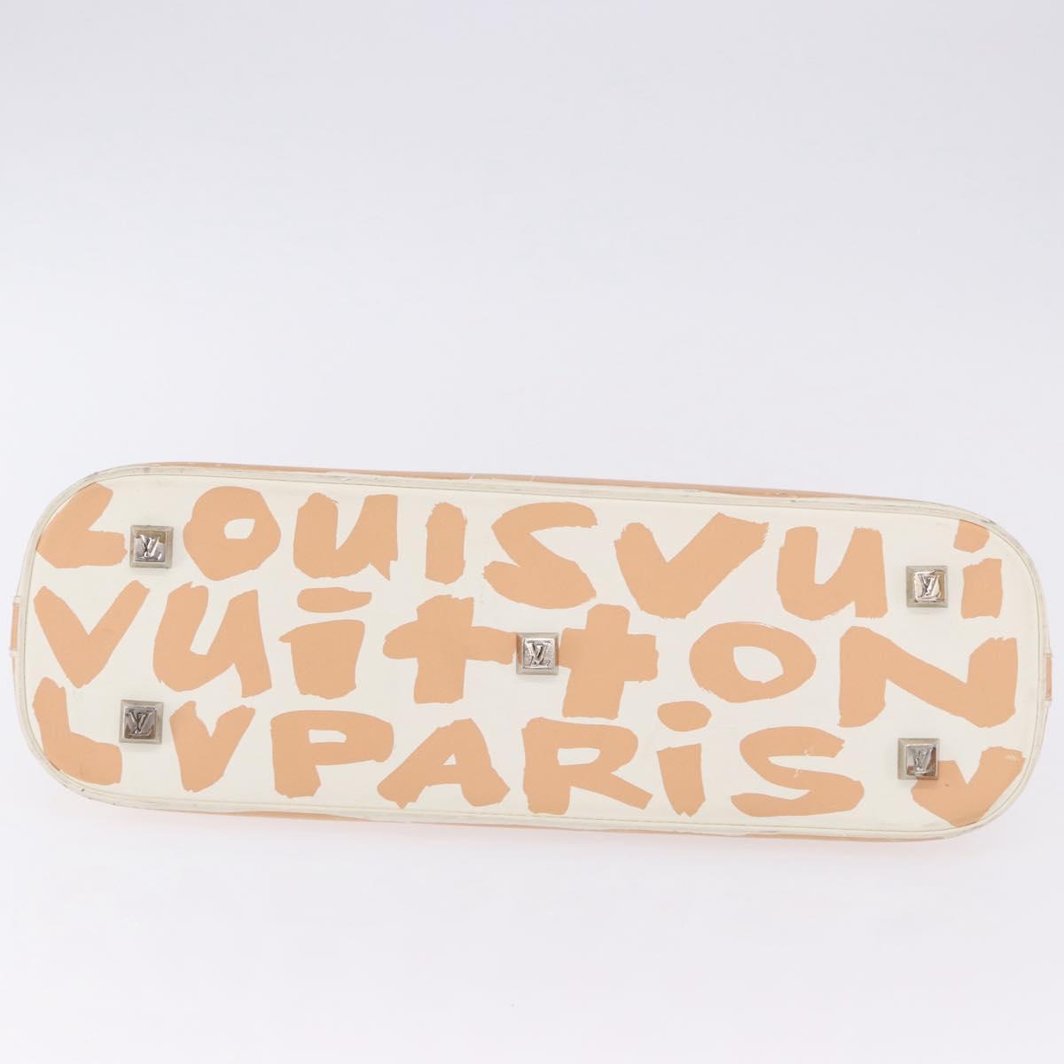 LOUIS VUITTON Monogram Graffiti Arma Horizontal White Orange M92176 Auth ka6234A