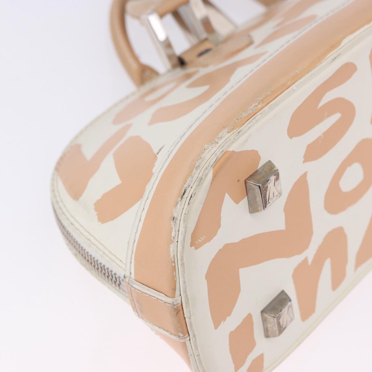 LOUIS VUITTON Monogram Graffiti Arma Horizontal White Orange M92176 Auth ka6234A