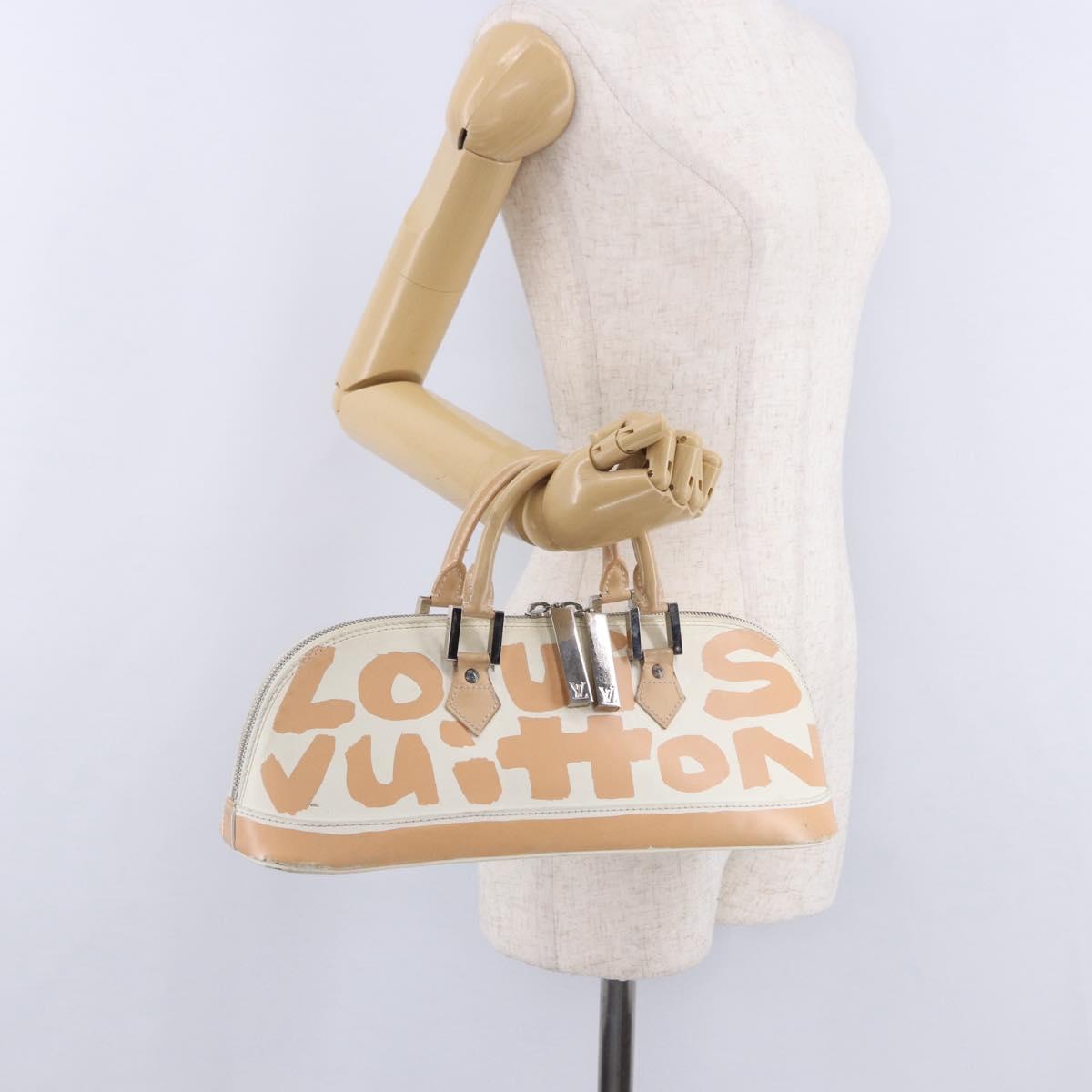 LOUIS VUITTON Monogram Graffiti Arma Horizontal White Orange M92176 Auth ka6234A