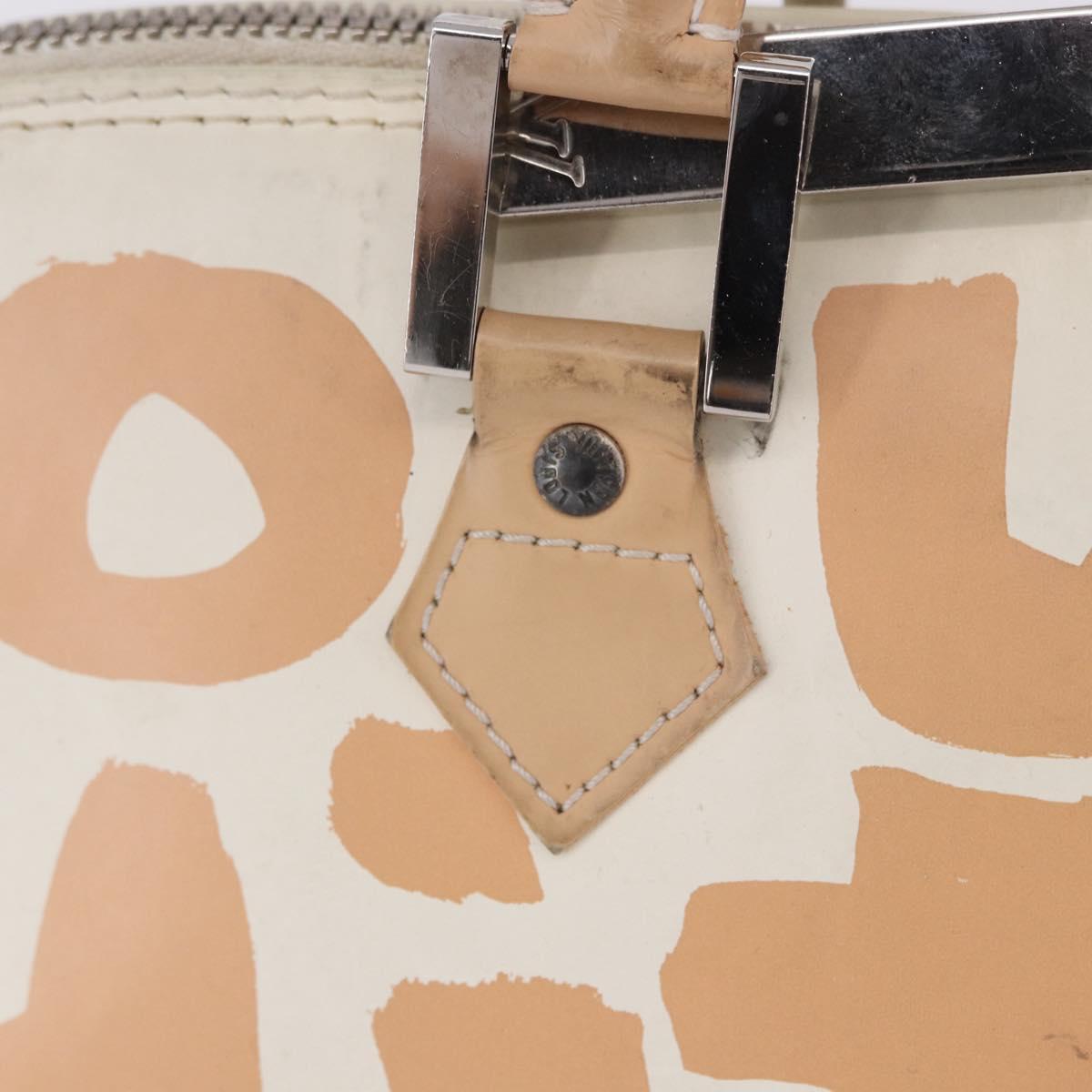 LOUIS VUITTON Monogram Graffiti Arma Horizontal White Orange M92176 Auth ka6234A