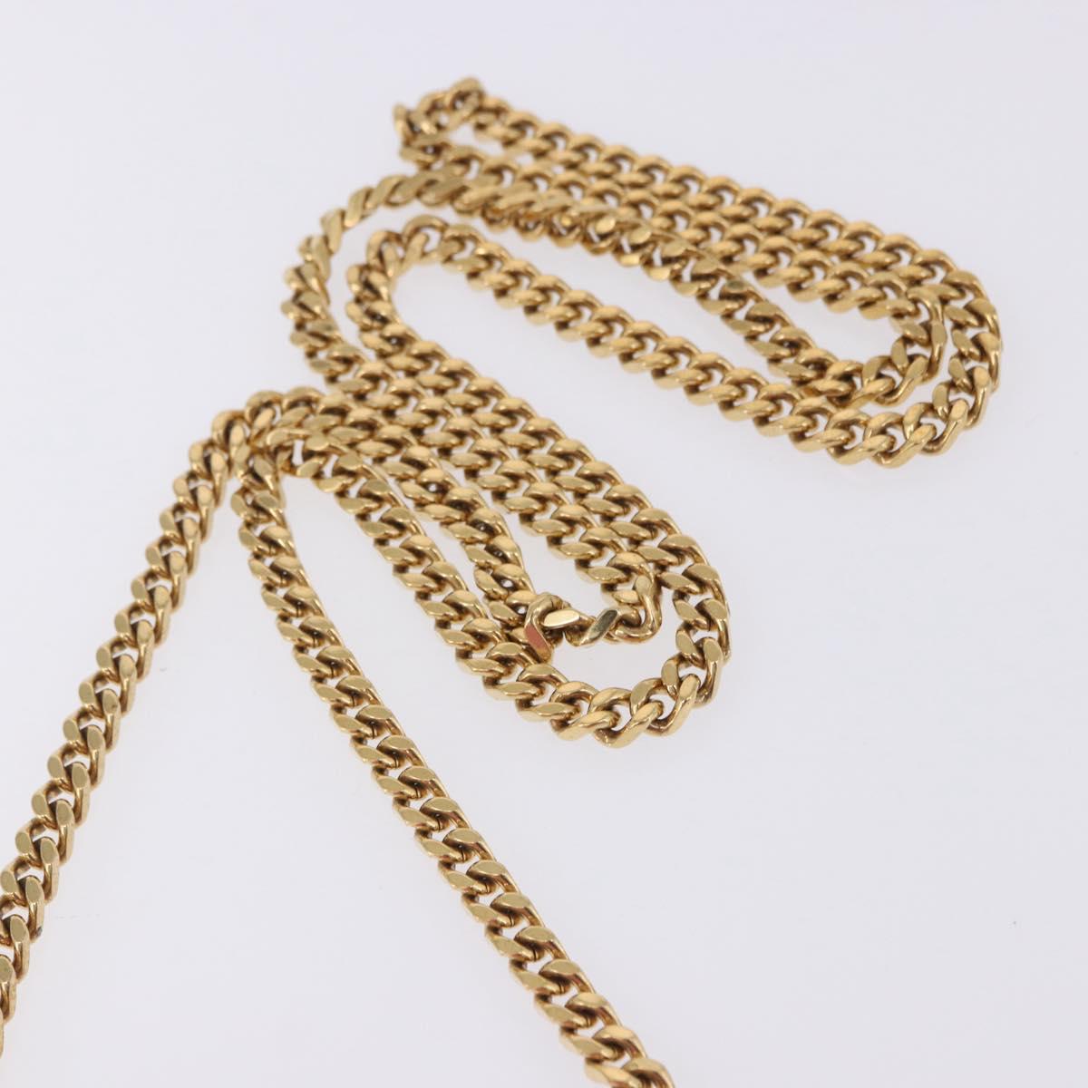 SAINT LAURENT Chain Shoulder Bag Leather Pink Gold Tone Auth ka6239M