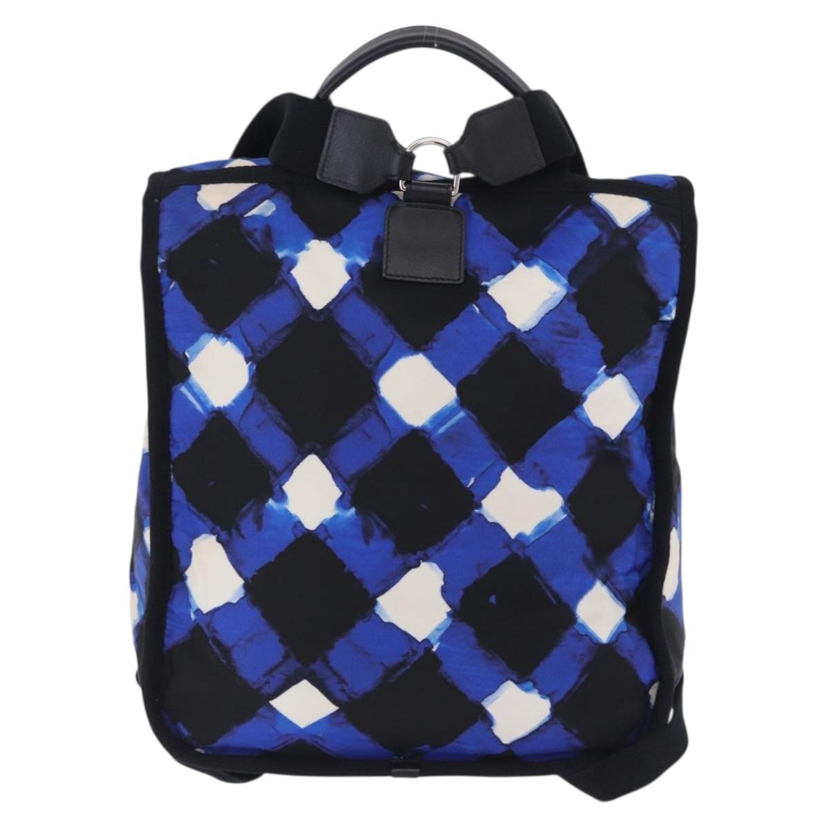 CHANEL Airline Tote Bag Nylon 2way Blue Silver CC Auth ka6246V