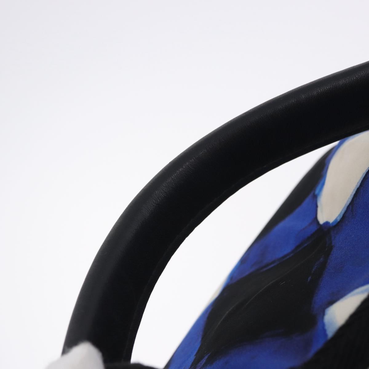 CHANEL Airline Tote Bag Nylon 2way Blue Silver CC Auth ka6246V