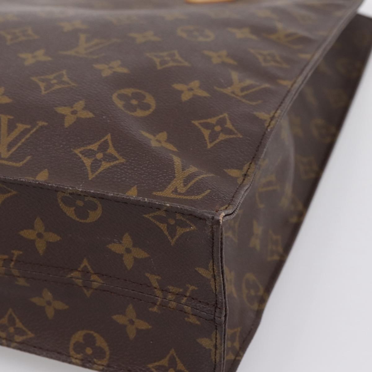 LOUIS VUITTON Monogram Sac Plat Hand Bag M51140 LV Auth ka6247