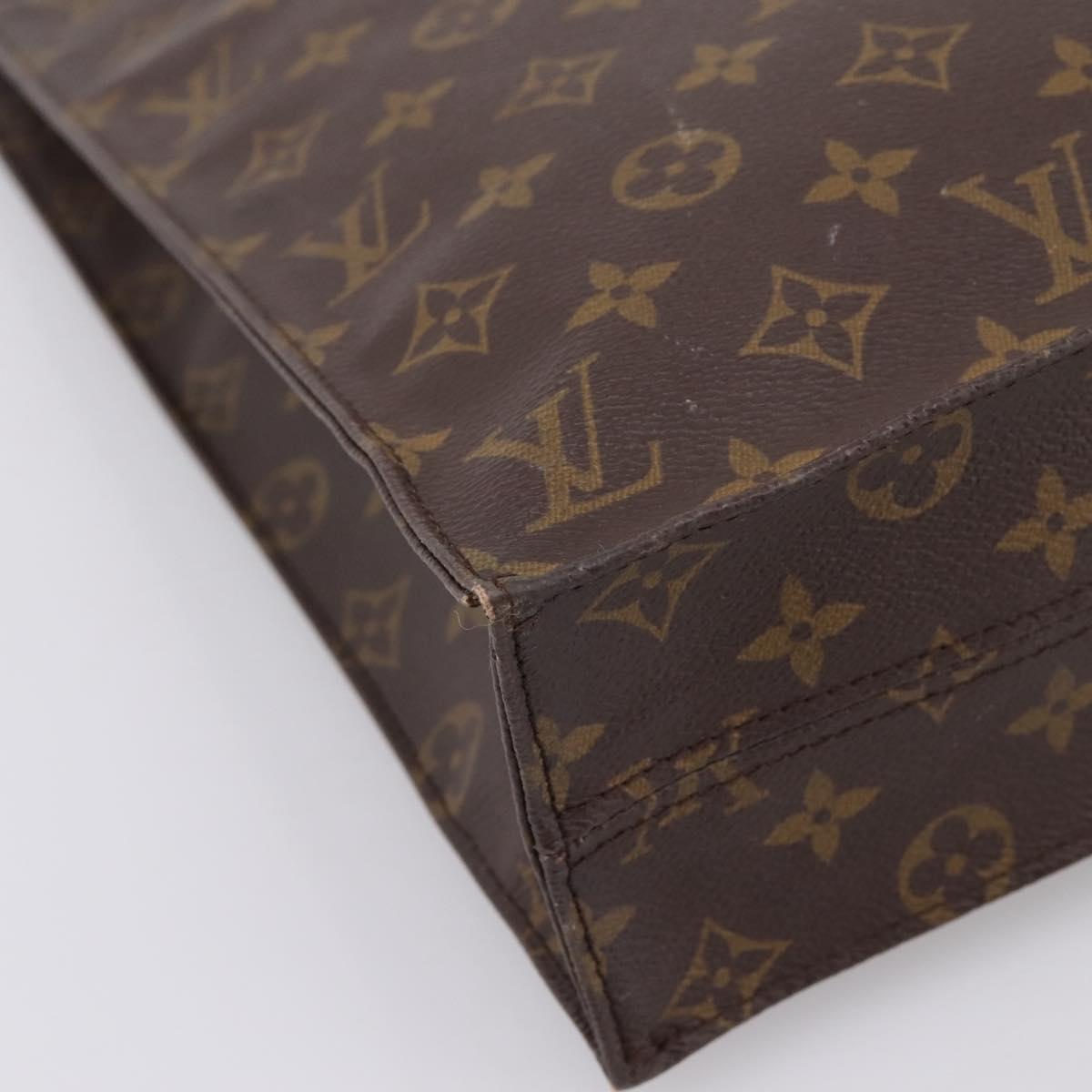 LOUIS VUITTON Monogram Sac Plat Hand Bag M51140 LV Auth ka6247