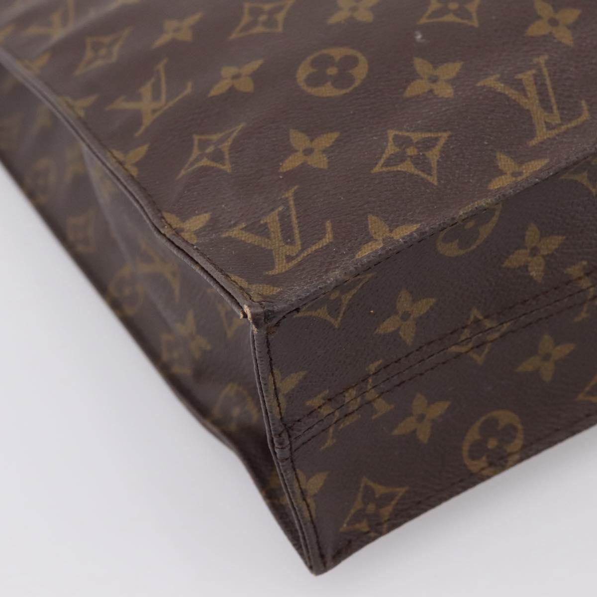 LOUIS VUITTON Monogram Sac Plat Hand Bag M51140 LV Auth ka6247