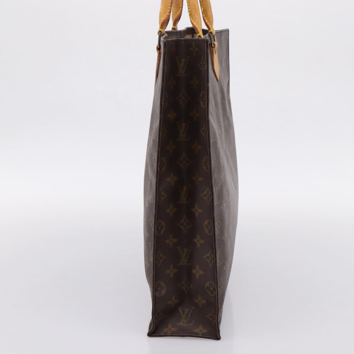 LOUIS VUITTON Monogram Sac Plat Hand Bag M51140 LV Auth ka6247