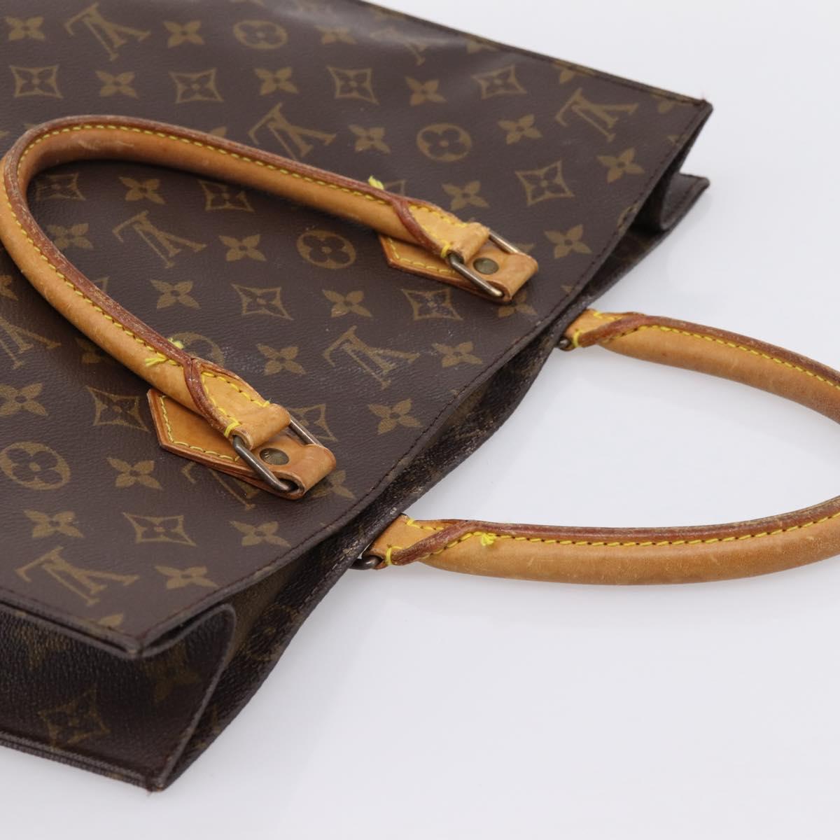 LOUIS VUITTON Monogram Sac Plat Hand Bag M51140 LV Auth ka6247