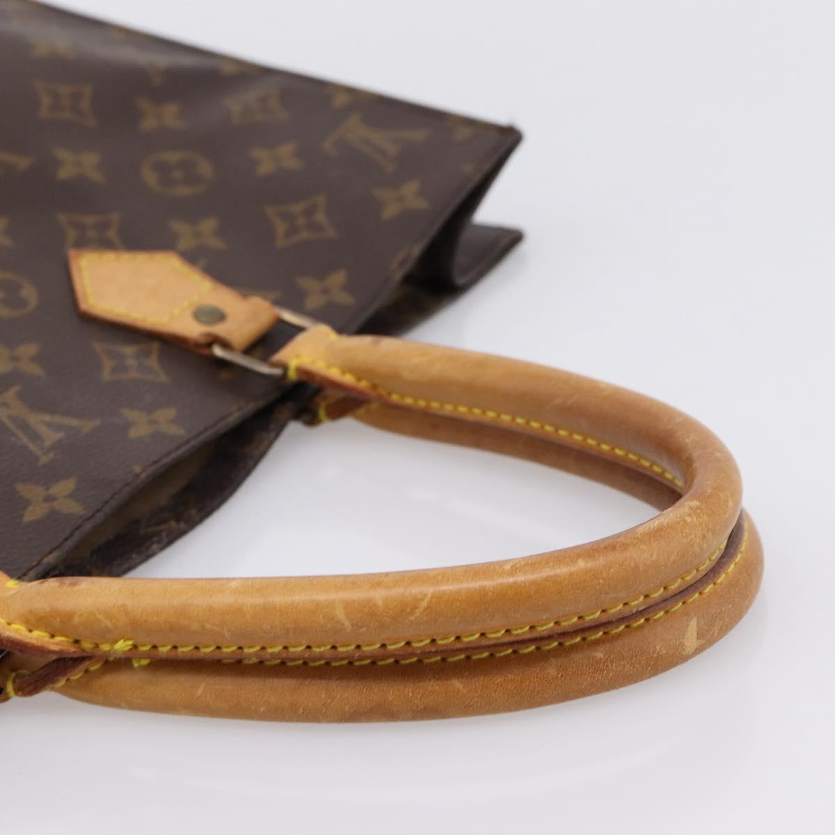 LOUIS VUITTON Monogram Sac Plat Hand Bag M51140 LV Auth ka6247