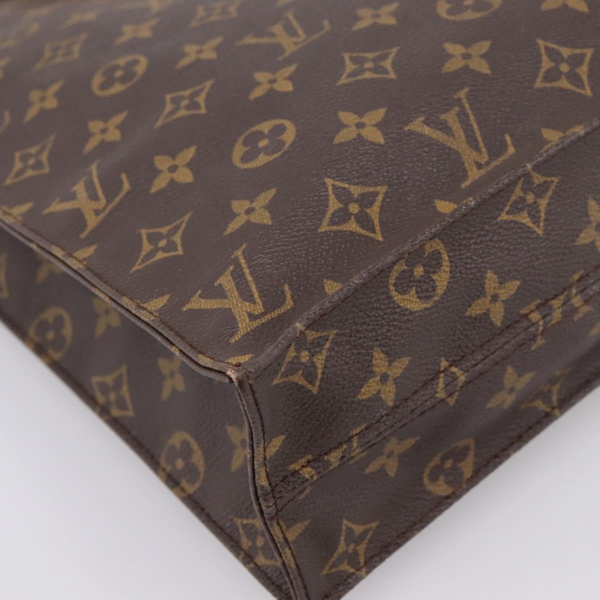 LOUIS VUITTON Monogram Sac Plat Hand Bag M51140 LV Auth ka6248