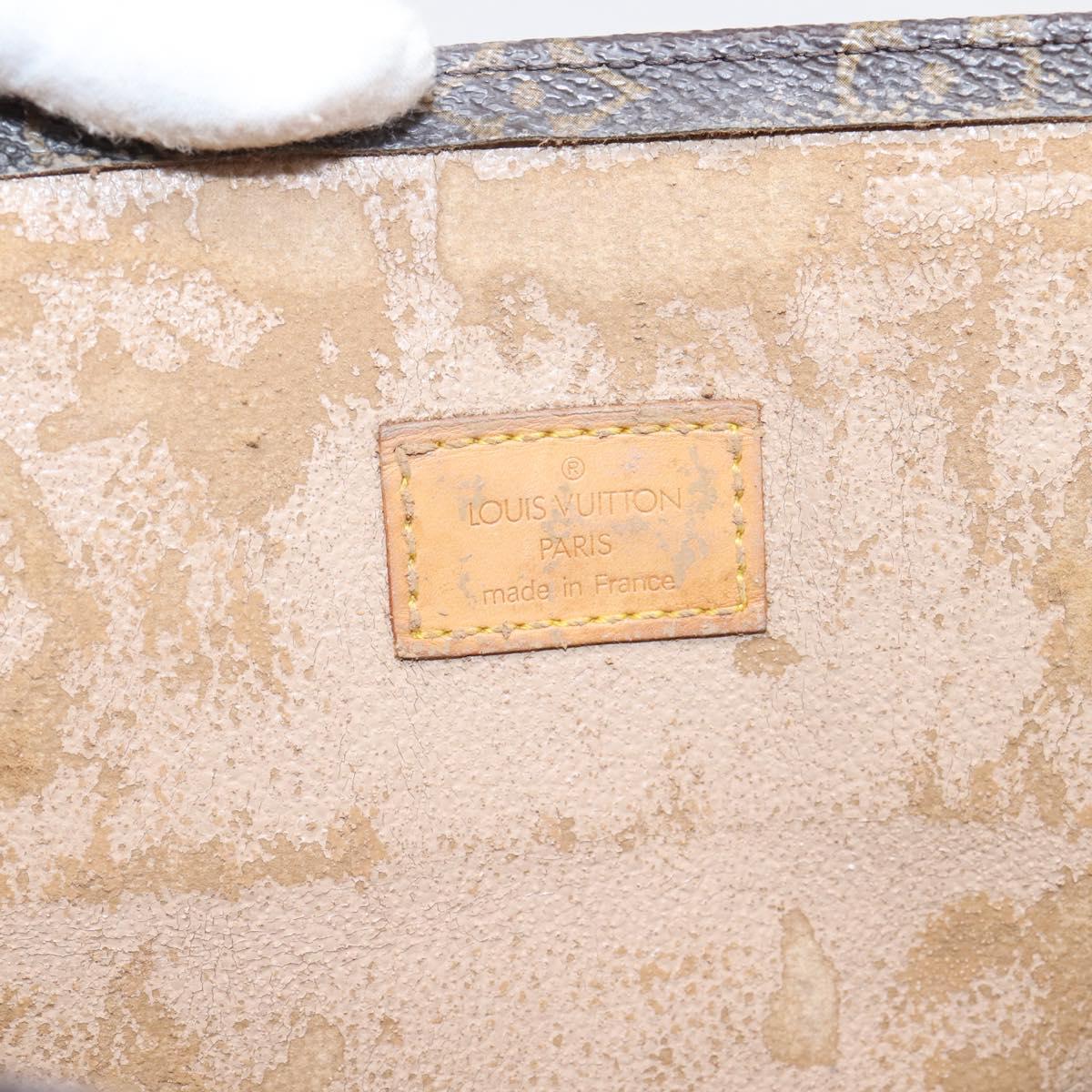 LOUIS VUITTON Monogram Sac Plat Hand Bag M51140 LV Auth ka6248
