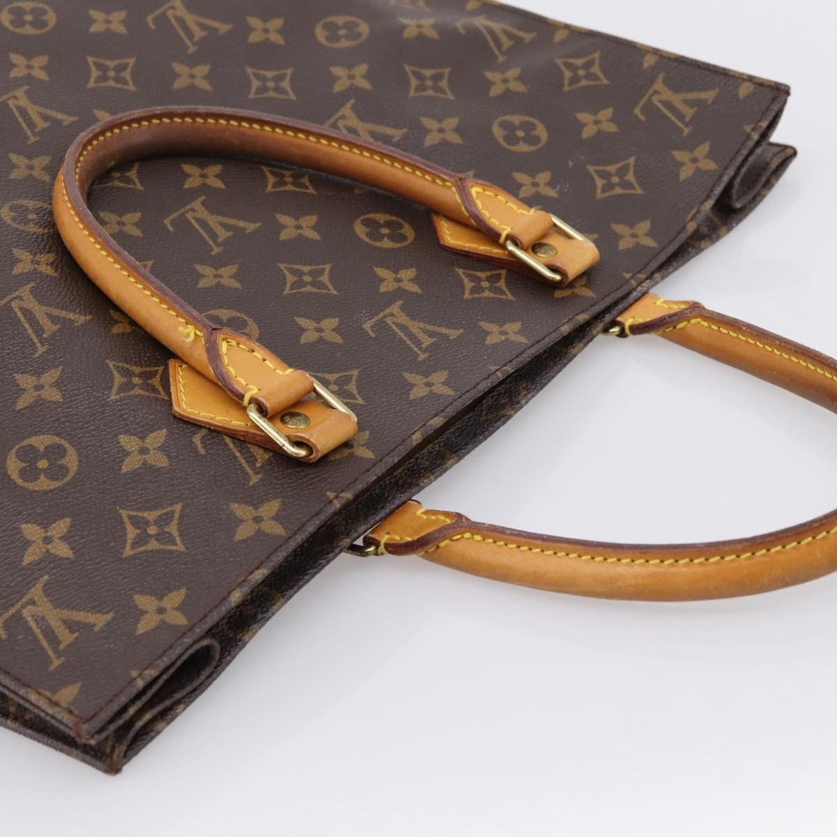 LOUIS VUITTON Monogram Sac Plat Hand Bag M51140 LV Auth ka6248