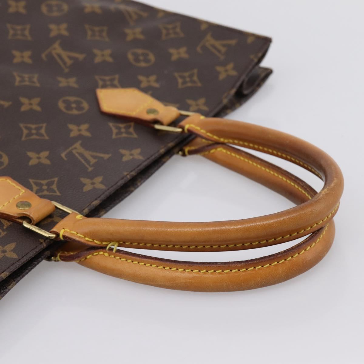 LOUIS VUITTON Monogram Sac Plat Hand Bag M51140 LV Auth ka6248