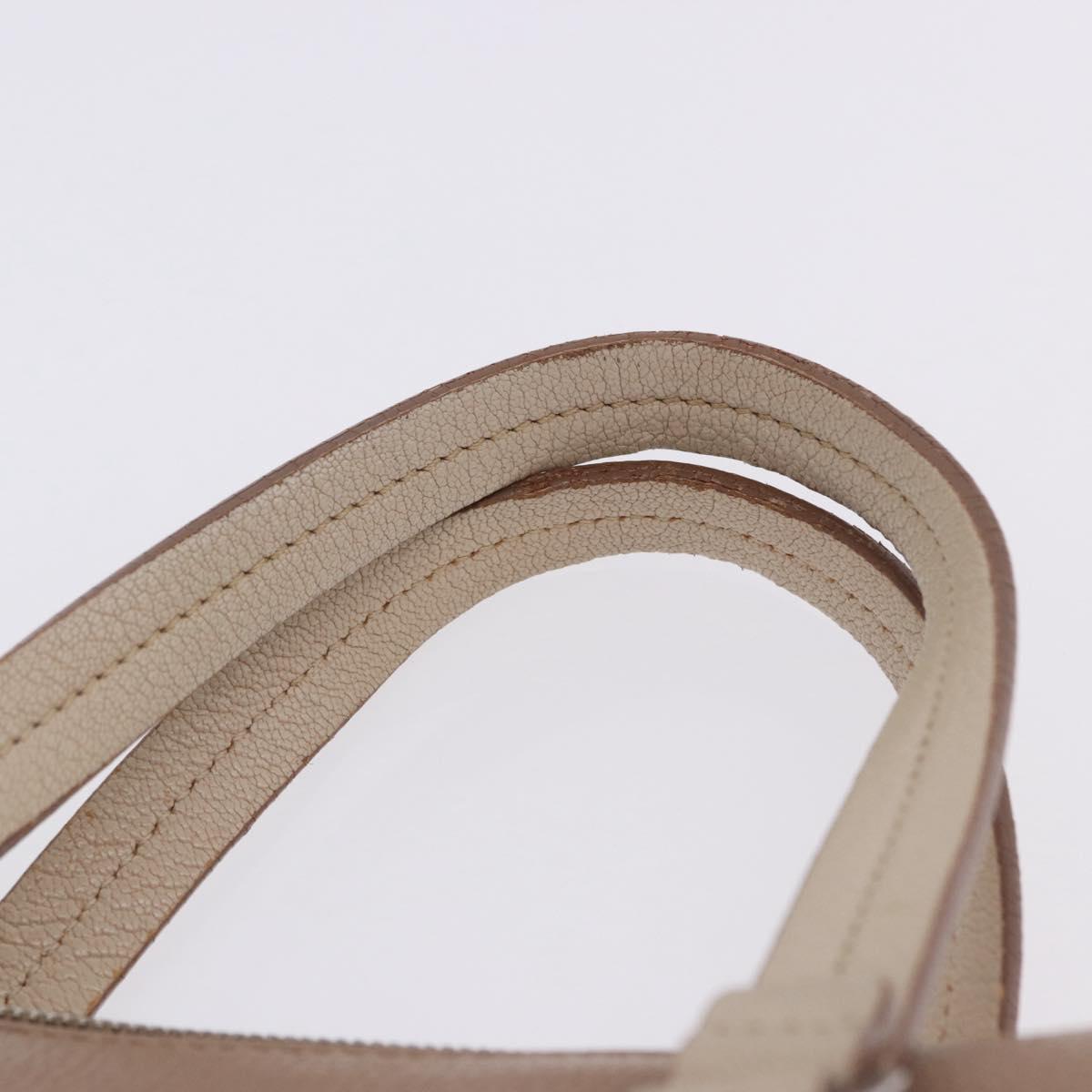 Miu Miu Hand Bag Leather 2way Beige Auth ka6259V