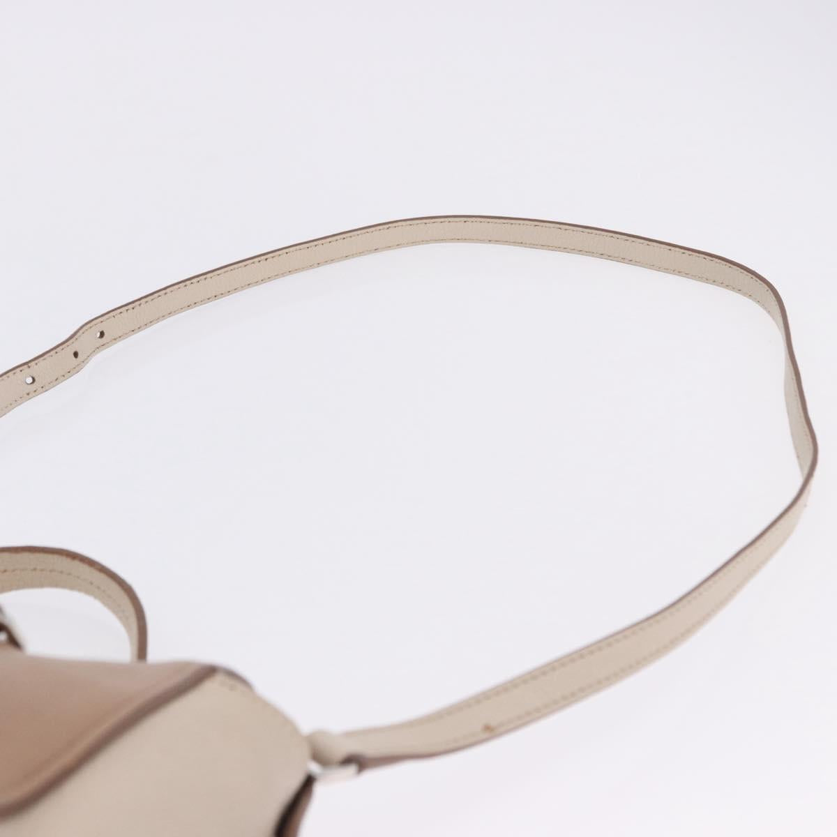 Miu Miu Hand Bag Leather 2way Beige Auth ka6259V