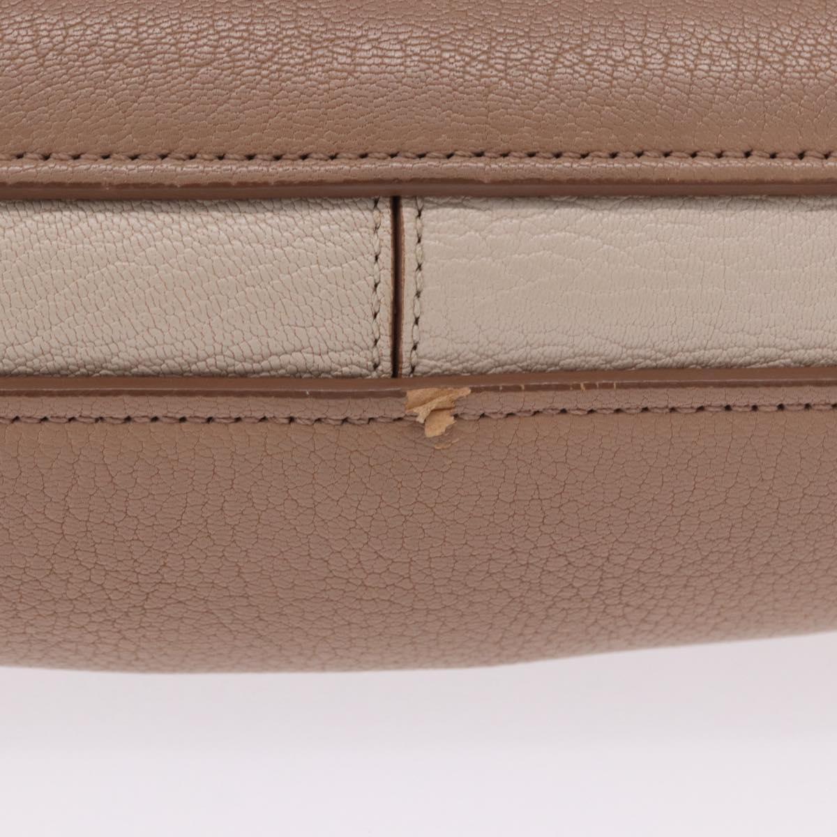 Miu Miu Hand Bag Leather 2way Beige Auth ka6259V