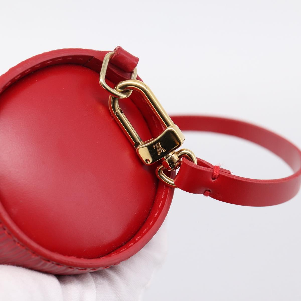 LOUIS VUITTON Epi Soufflot Pouch Red LV Auth ka6262A