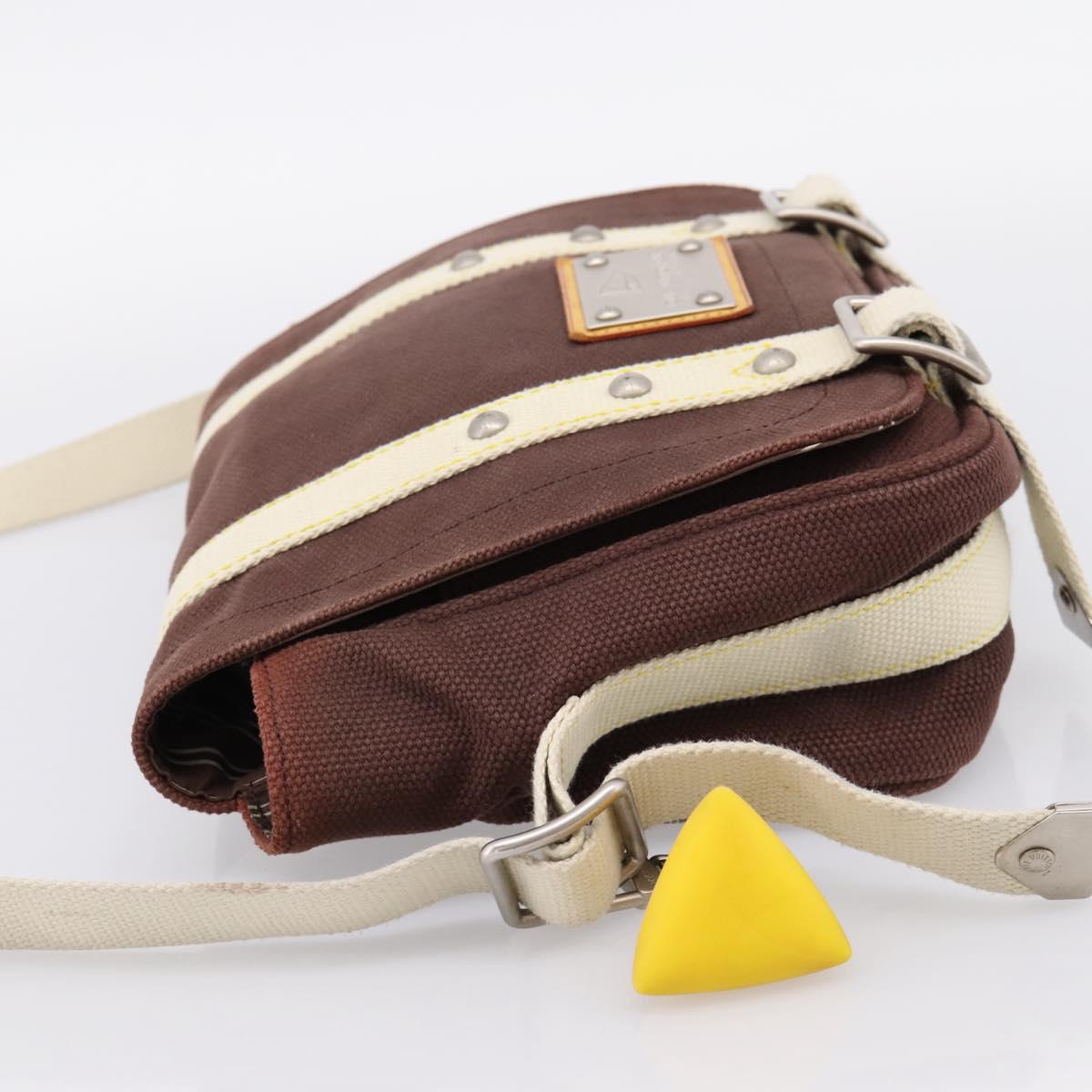 LOUIS VUITTON Antigua Buzzus PM Shoulder Bag Canvas Brown M40080 LV Auth ka6270