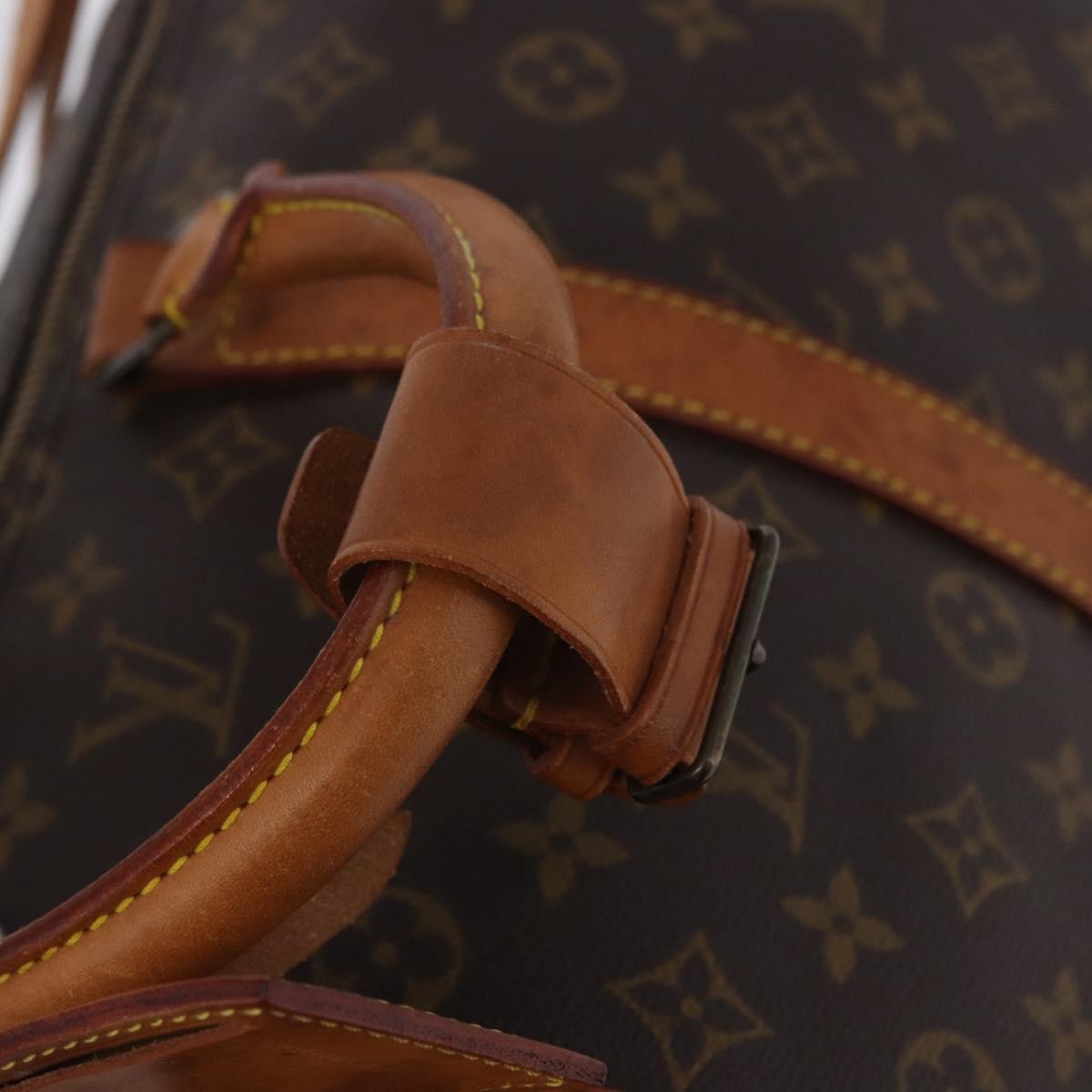 LOUIS VUITTON Monogram Keepall Bandouliere 55 Boston Bag M41414 LV Auth ka6272