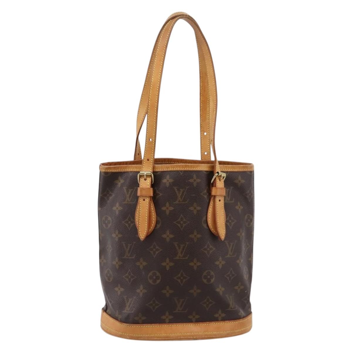 LOUIS VUITTON Monogram Bucket PM Shoulder Bag M42238 LV Auth ka6280