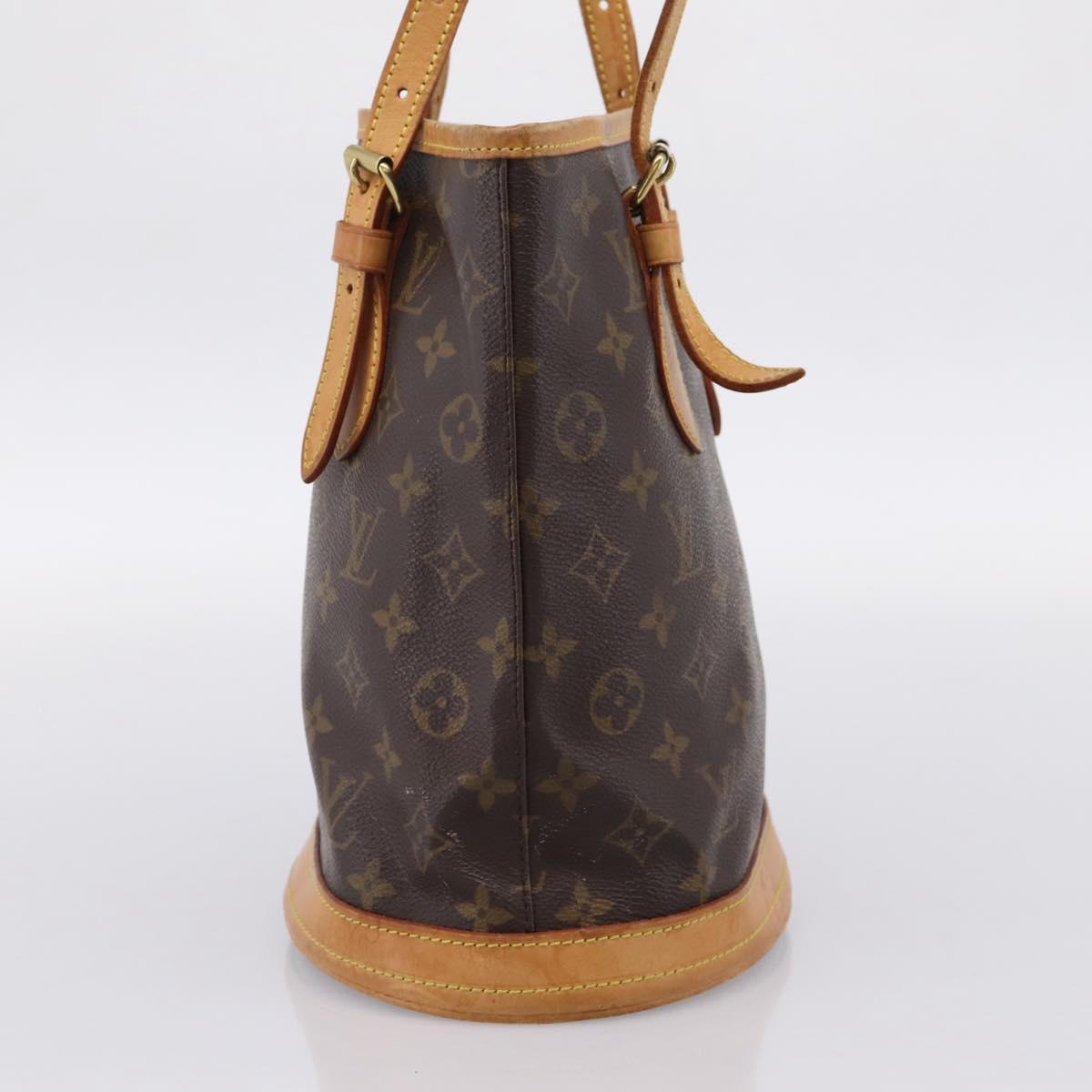 LOUIS VUITTON Monogram Bucket PM Shoulder Bag M42238 LV Auth ka6280