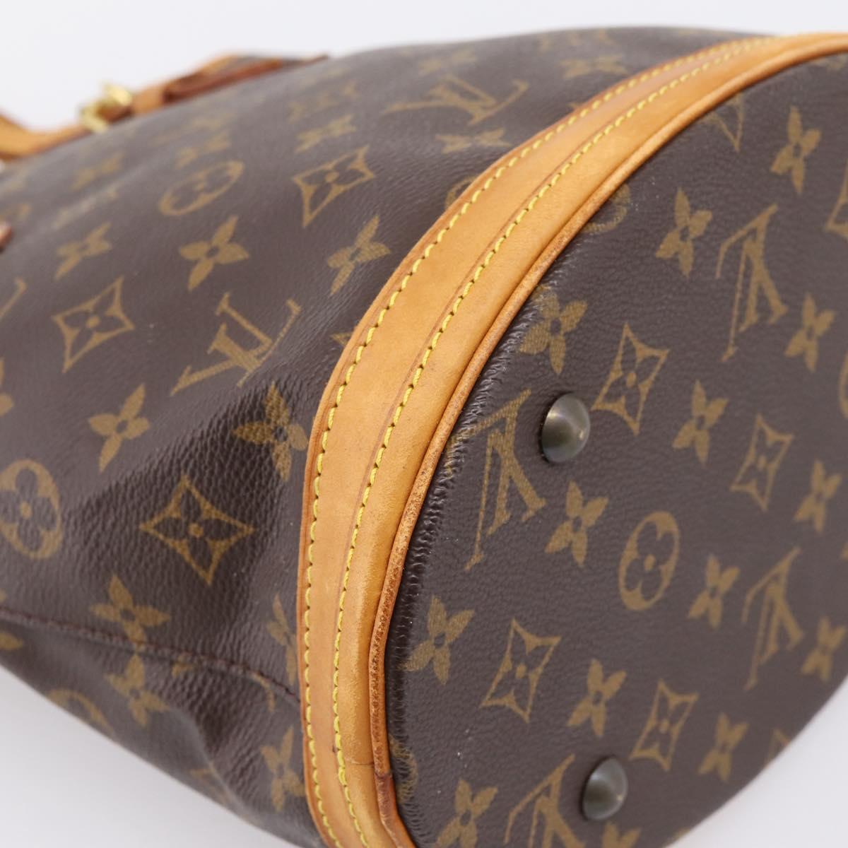 LOUIS VUITTON Monogram Bucket PM Shoulder Bag M42238 LV Auth ka6281