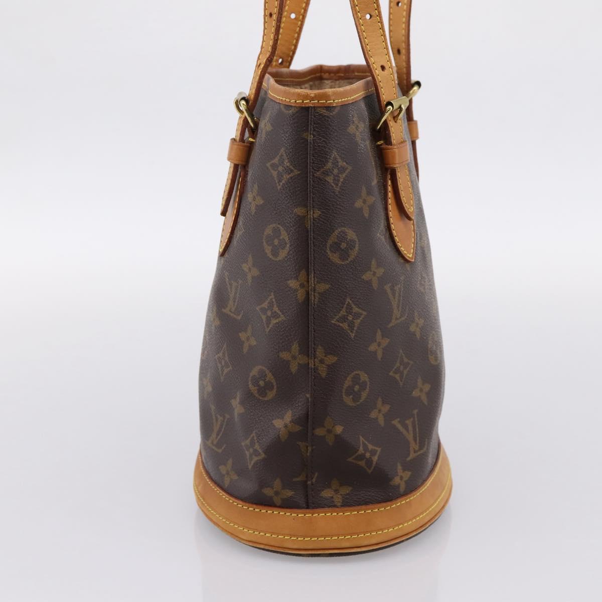 LOUIS VUITTON Monogram Bucket PM Shoulder Bag M42238 LV Auth ka6281