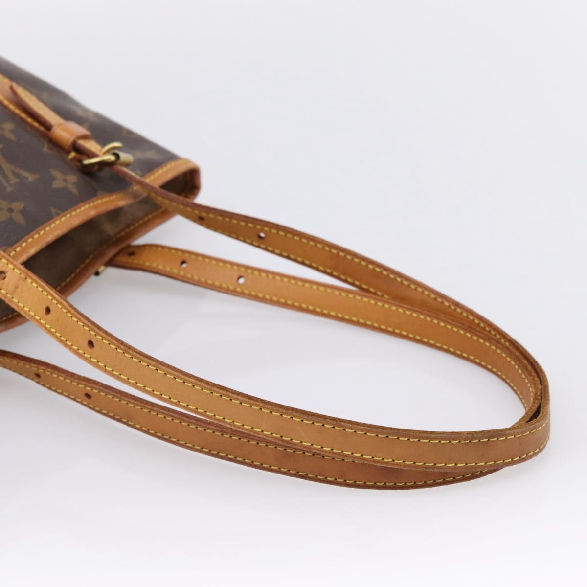 LOUIS VUITTON Monogram Bucket PM Shoulder Bag M42238 LV Auth ka6281