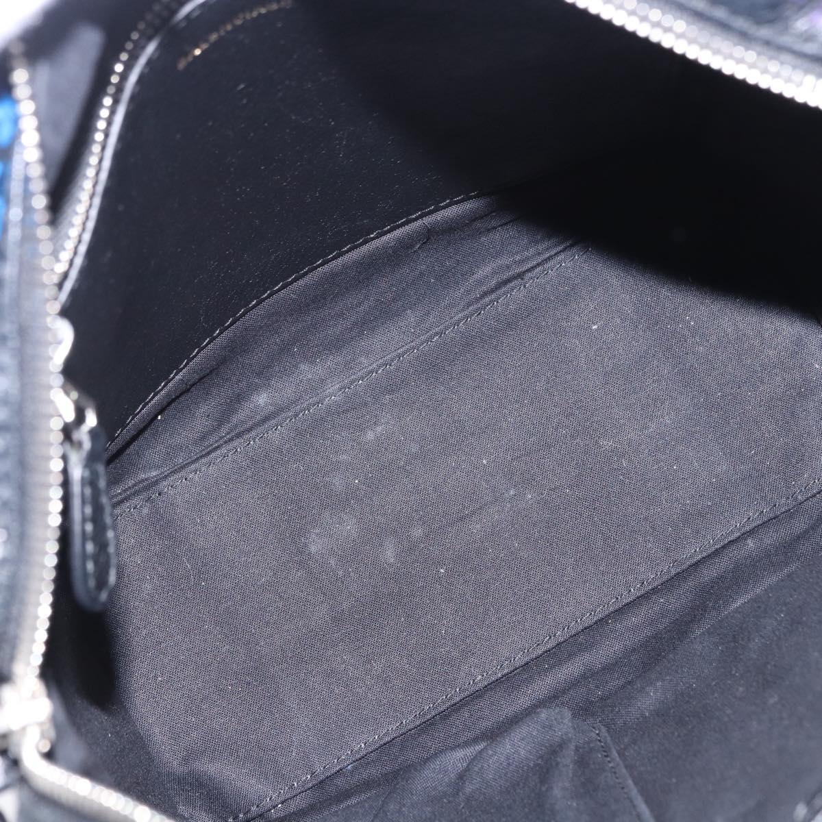 BALENCIAGA Bazaar Shopper XS Hand Bag Leather Black Silver 513989 Auth ka6282M