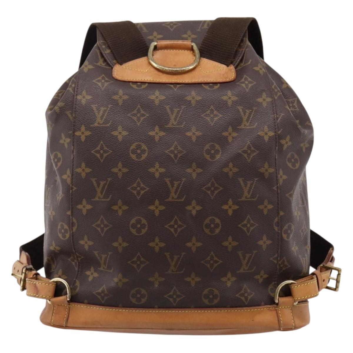 LOUIS VUITTON Monogram Montsouris GM Backpack M51135 LV Auth ka6288